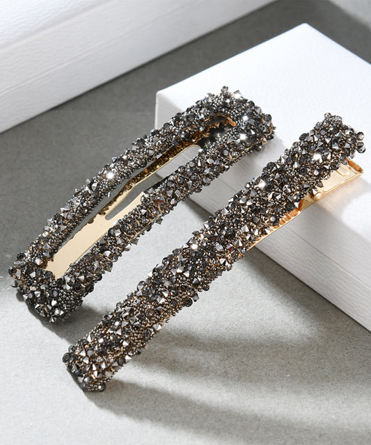 【2点セット】ビジュー ヘア クリップ & スリーピン