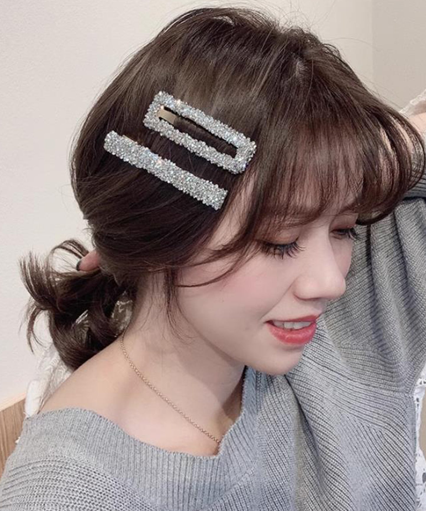 【2点セット】ビジュー ヘア クリップ & スリーピン