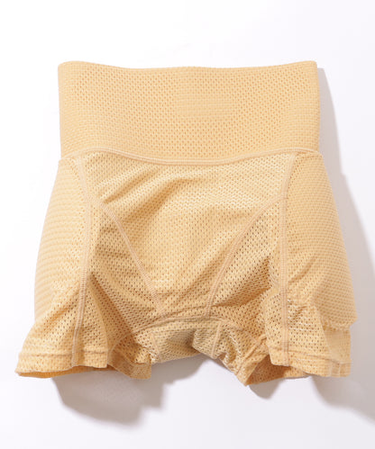 ハイウエスト 美シルエット 立体 ヒップ メッシュ ショーツ