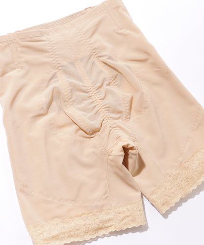 裾レース 高弾力 ハイウエスト シェイプアップ パンツ