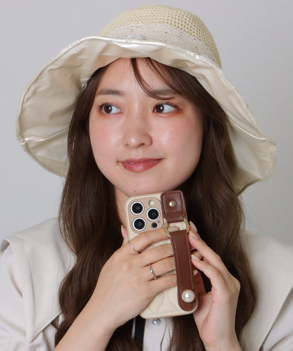 花柄 レース レイヤード リボン ハット