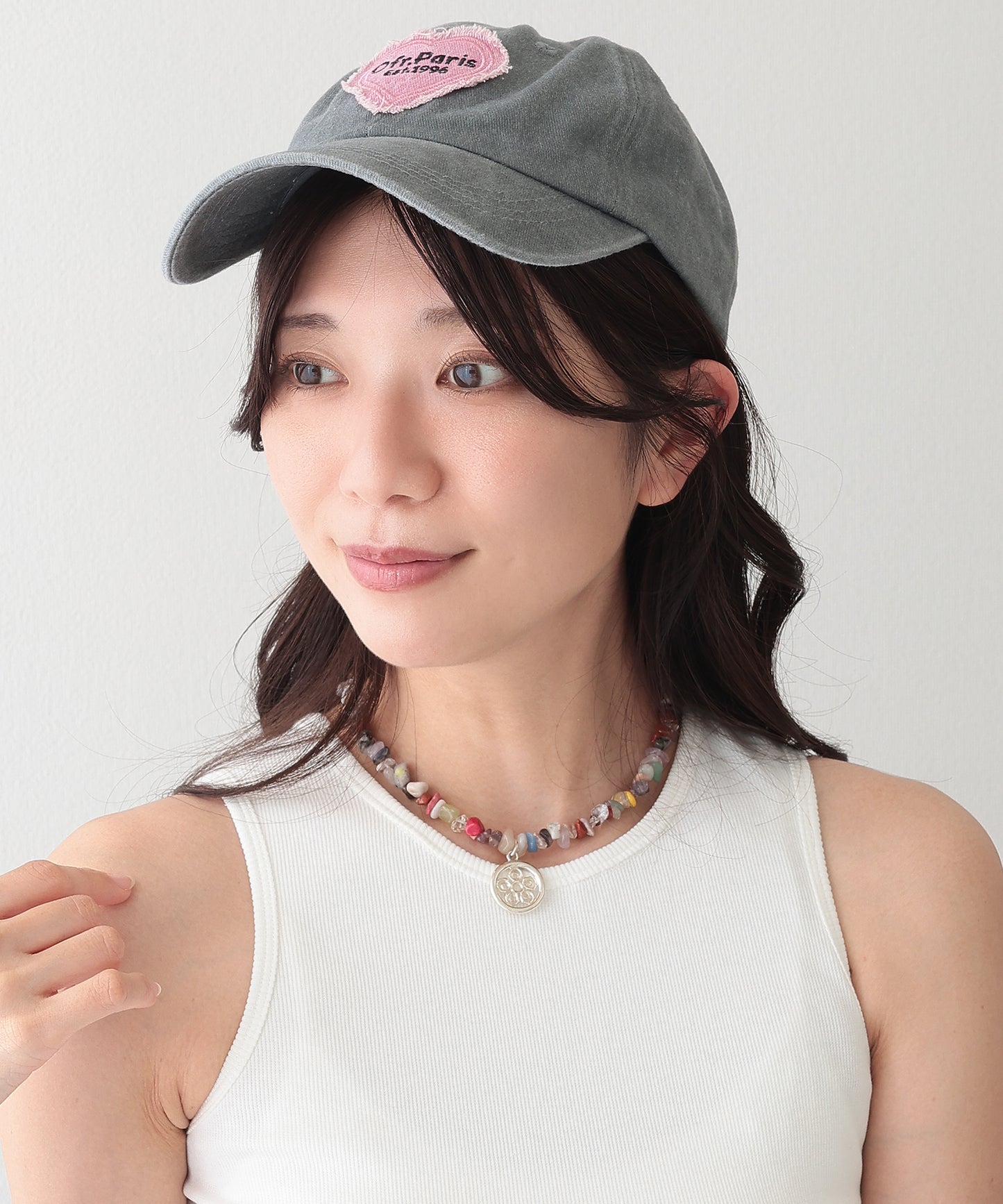 ハート ロゴ ウォッシュ ベースボール キャップ