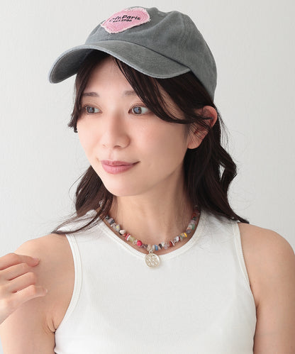 ハート ロゴ ウォッシュ ベースボール キャップ