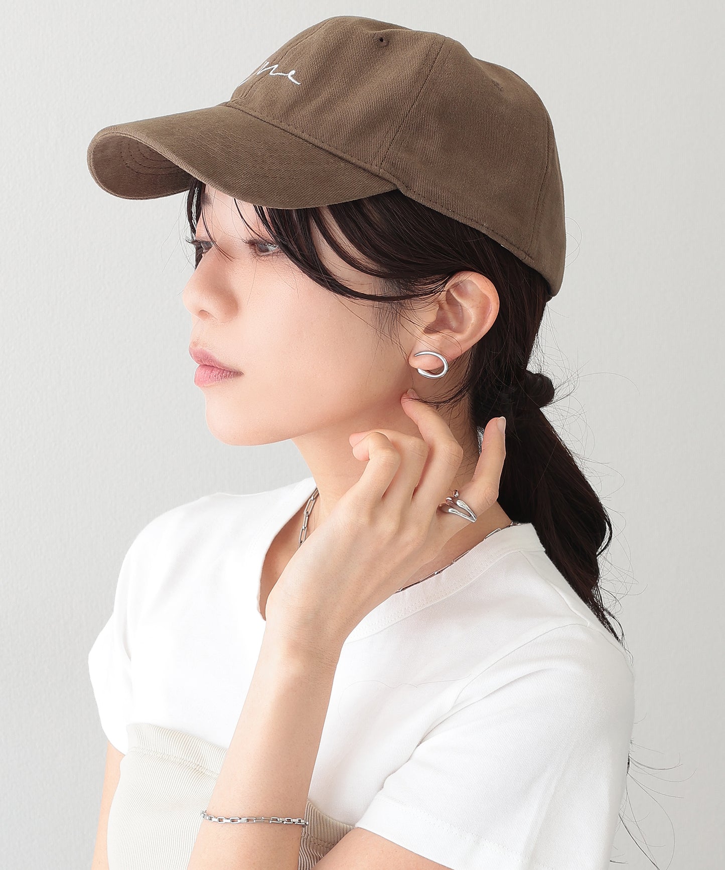 レター 刺繍 ベーシック ベースボール キャップ
