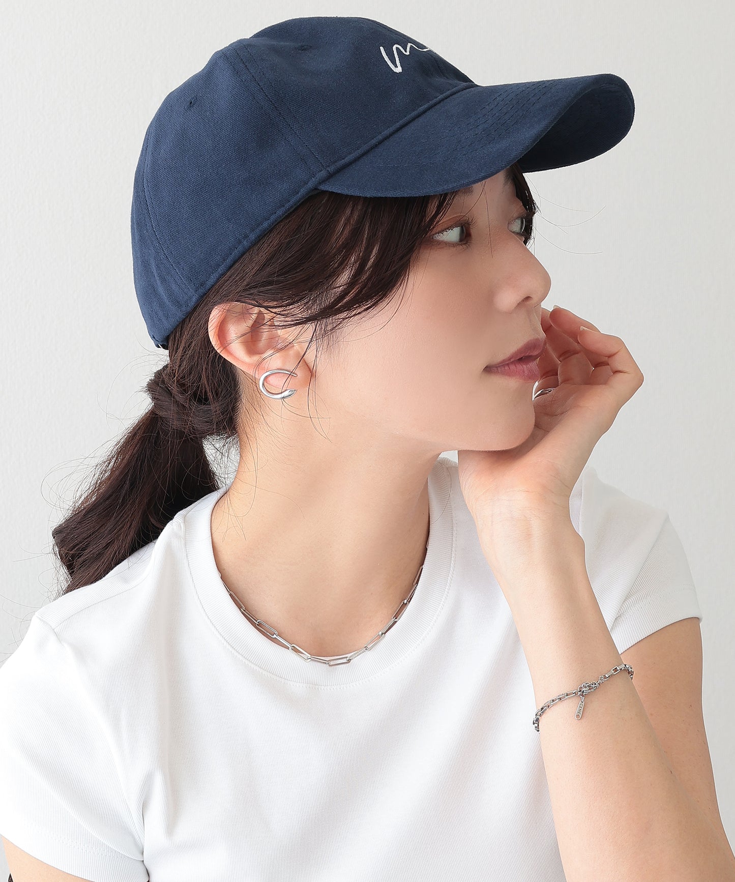 レター 刺繍 ベーシック ベースボール キャップ