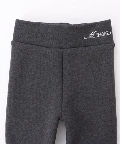 裏起毛細見えリブカラー10分丈レギンス