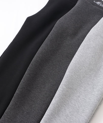 裏起毛細見えリブカラー10分丈レギンス