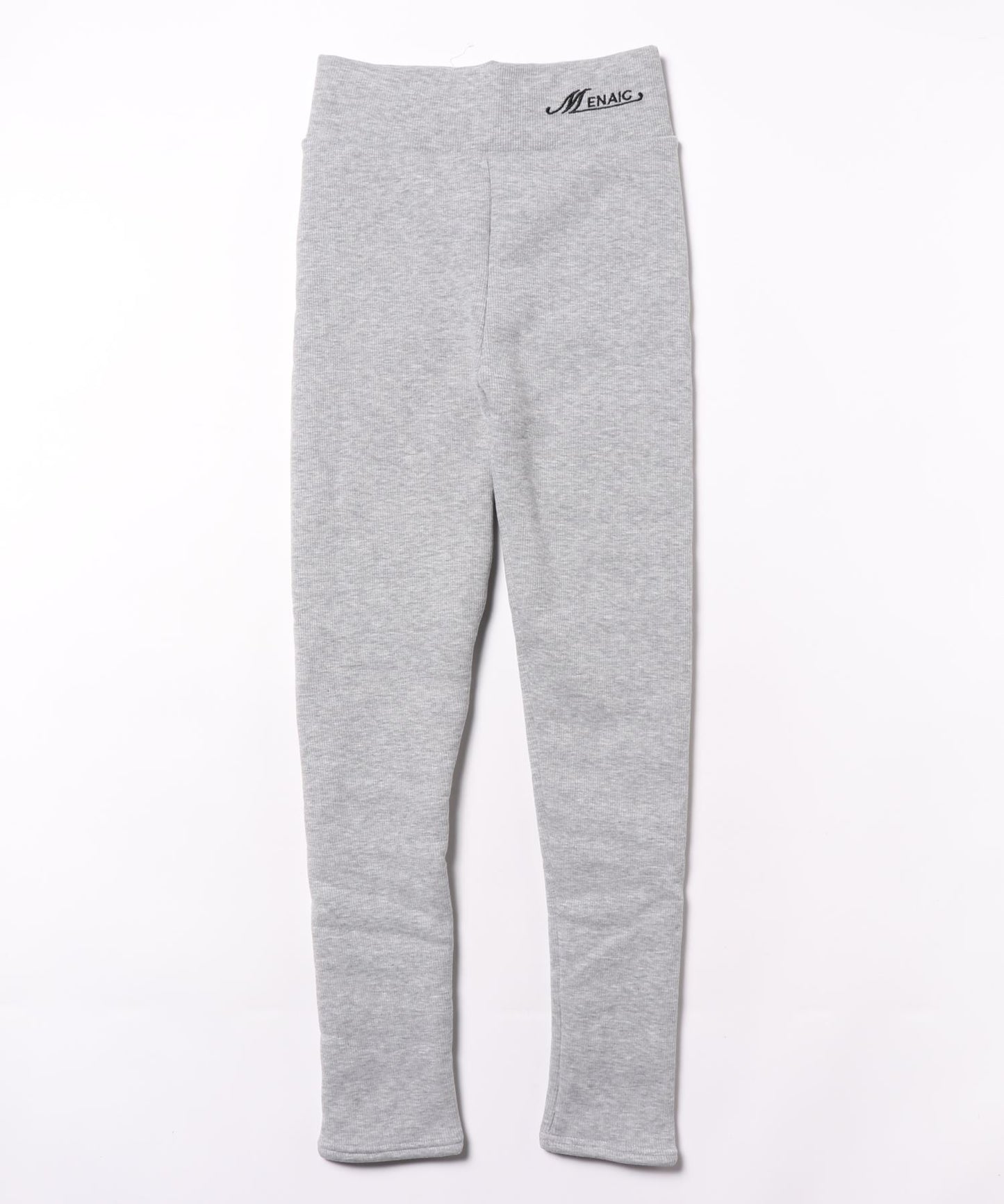 裏起毛細見えリブカラー10分丈レギンス