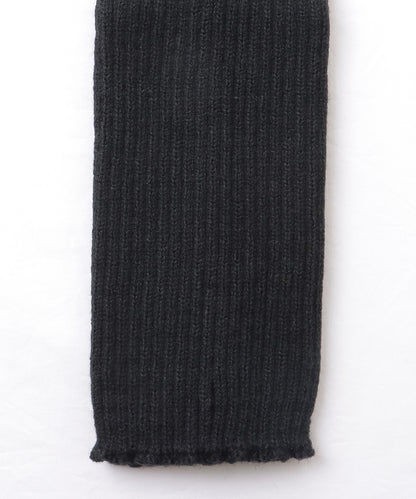 ソリッドカラー リボン付き ニット レッグ カバー