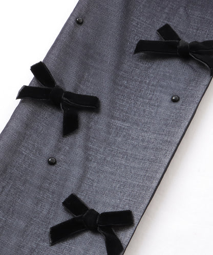 メニー リボン パール シアー ストッキング