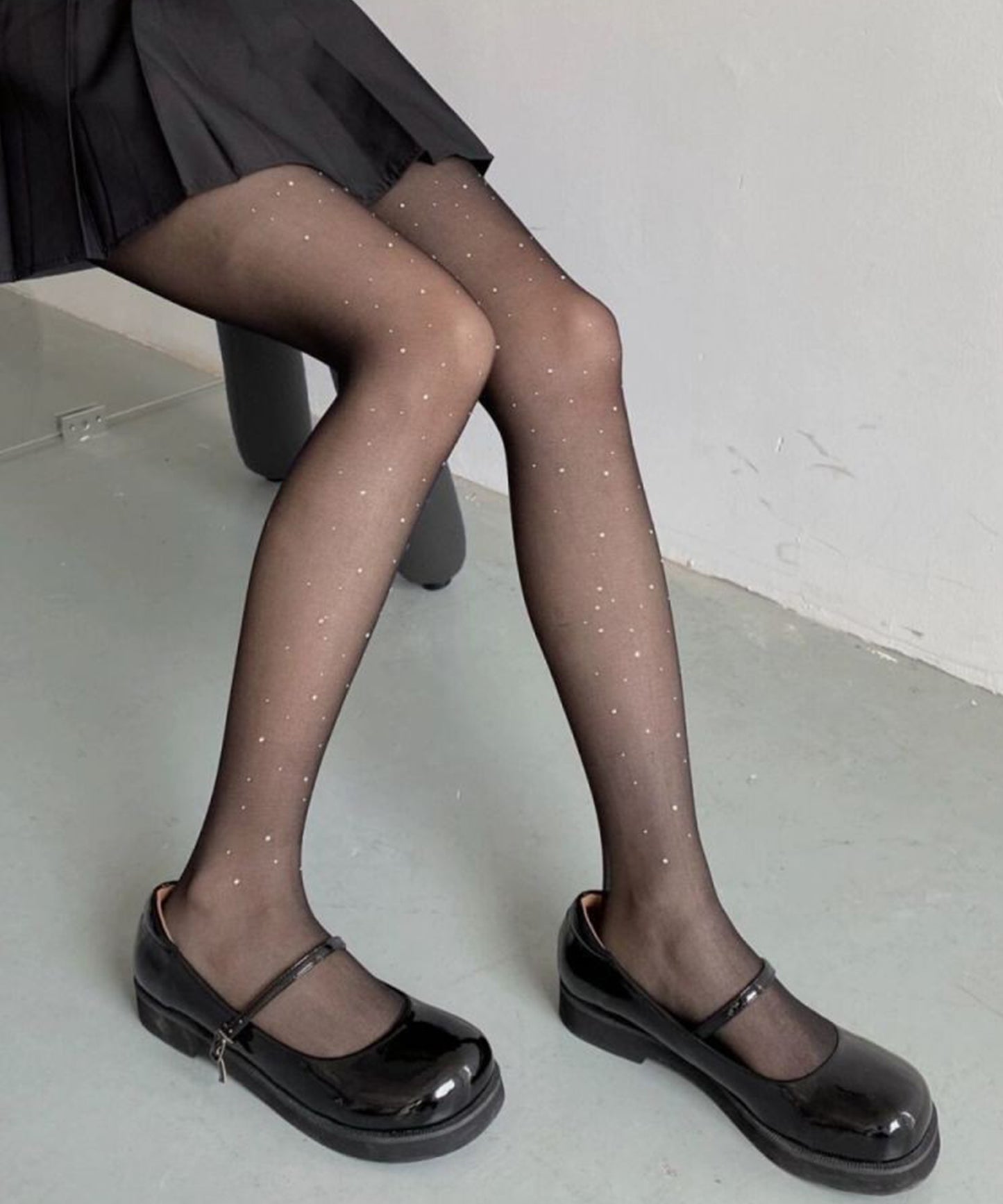 【3足セット】 ビジュー スパンコール付き パーティー ストッキング