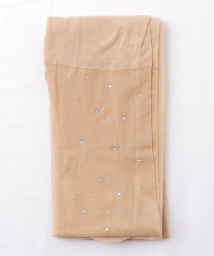 【3足セット】 ビジュー スパンコール付き パーティー ストッキング