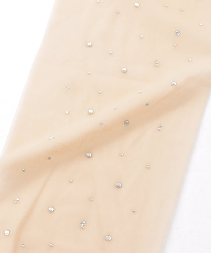 【3足セット】 ビジュー スパンコール付き パーティー ストッキング