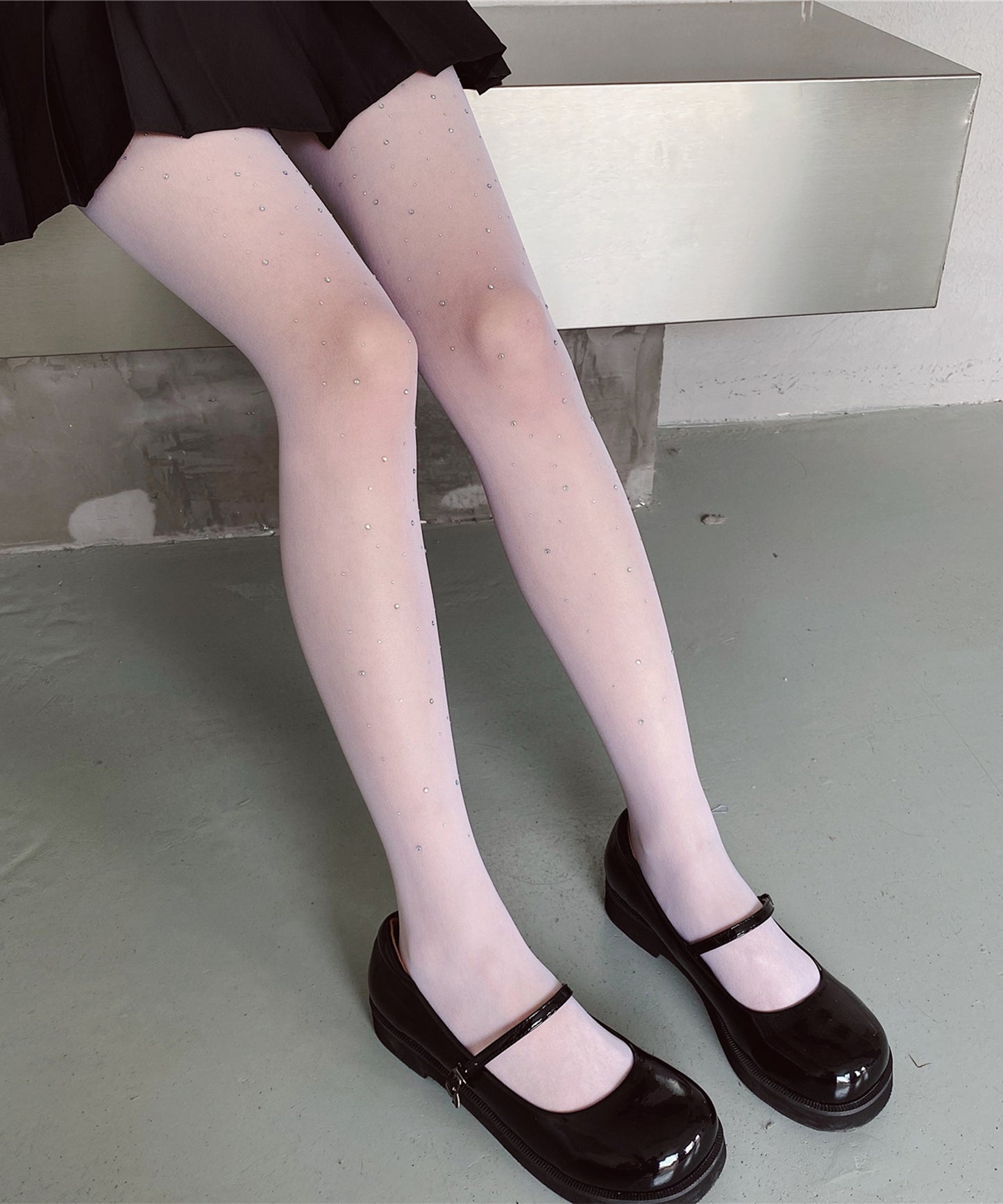 【3足セット】 ビジュー スパンコール付き パーティー ストッキング