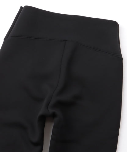 ハイウエスト 補正 厚手 ボア ダウン ニット レギンス