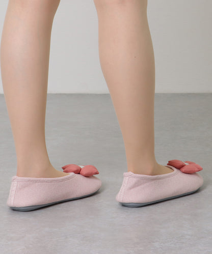 3D フラワー付き バレエ ルーム シューズ
