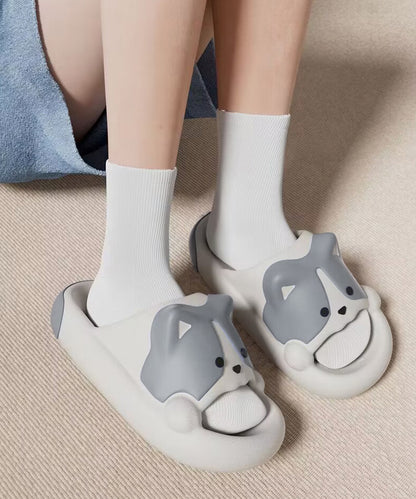 ドッグ フェイス EVA スライド 厚底 サンダル