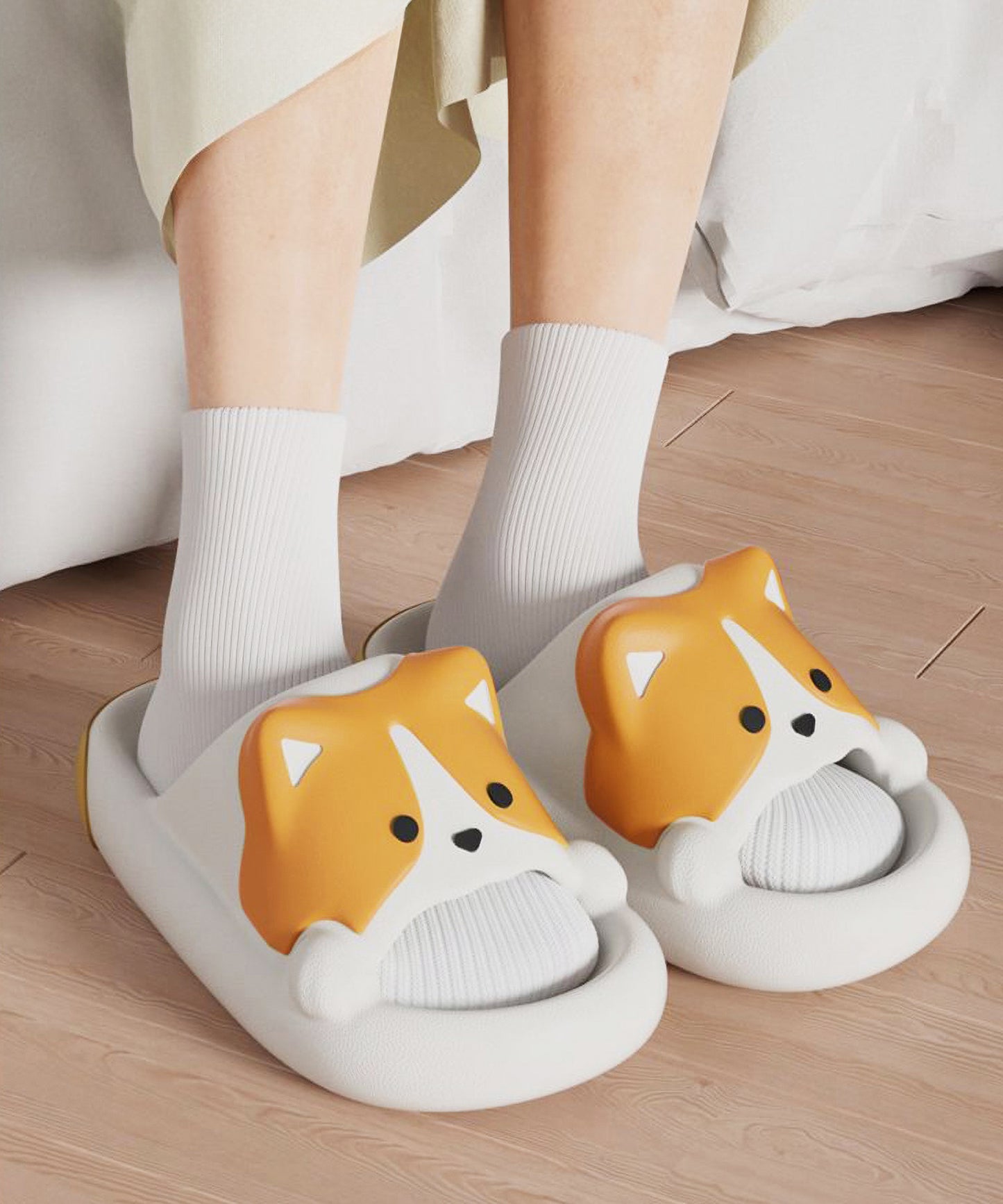 ドッグ フェイス EVA スライド 厚底 サンダル