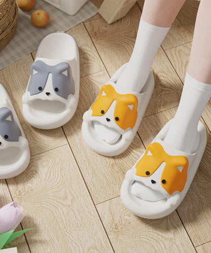 ドッグ フェイス EVA スライド 厚底 サンダル