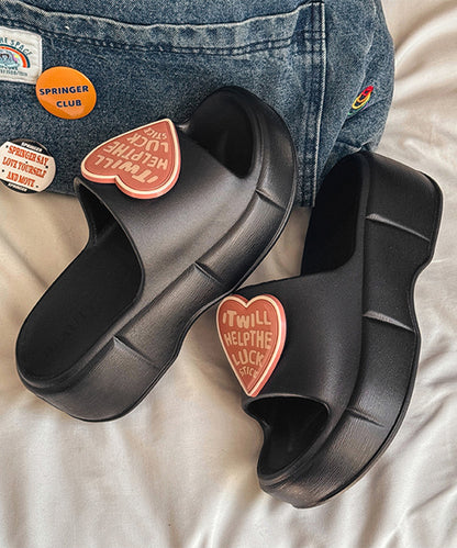ハート モチーフ EVA スライド 厚底 サンダル