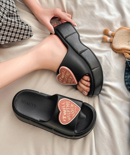 ハート モチーフ EVA スライド 厚底 サンダル