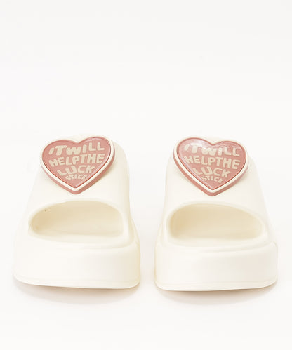 ハート モチーフ EVA スライド 厚底 サンダル