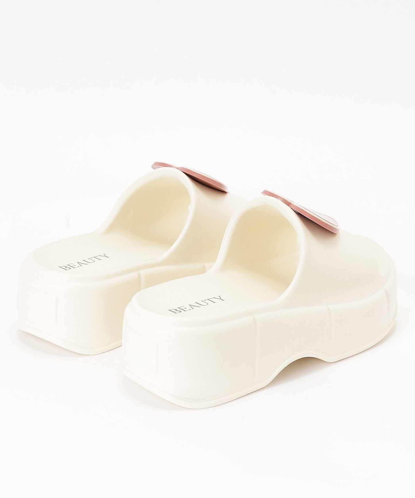 ハート モチーフ EVA スライド 厚底 サンダル