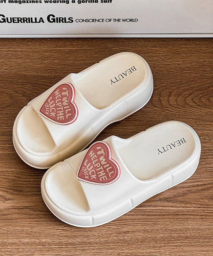 ハート モチーフ EVA スライド 厚底 サンダル