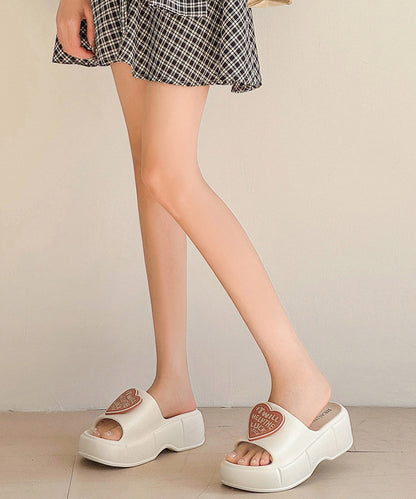 ハート モチーフ EVA スライド 厚底 サンダル