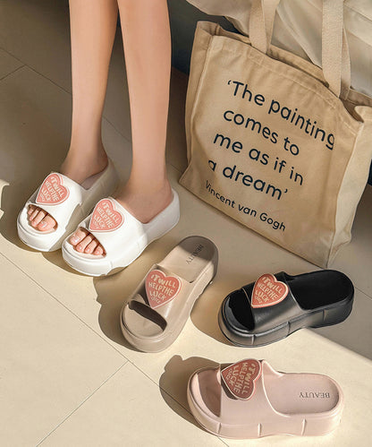 ハート モチーフ EVA スライド 厚底 サンダル