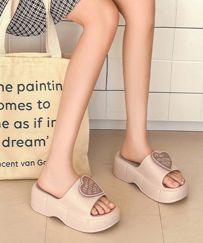 ハート モチーフ EVA スライド 厚底 サンダル