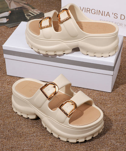 ダブル ベルト EVA トラックソール 厚底 サンダル