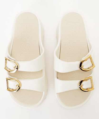 ダブル ベルト EVA トラックソール 厚底 サンダル