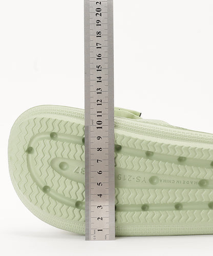 配色 ビッグ リボン スライド フラット サンダル