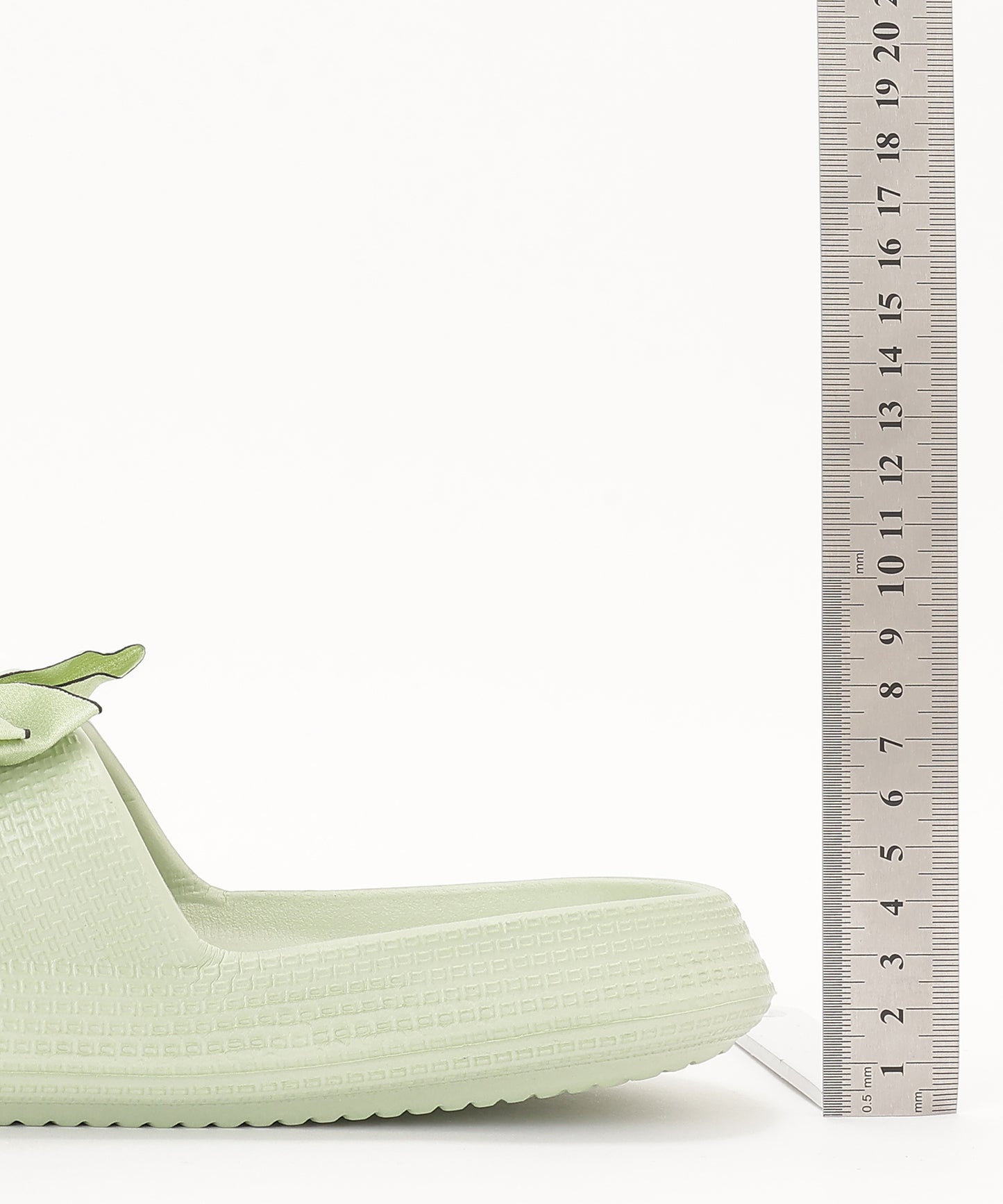 配色 ビッグ リボン スライド フラット サンダル