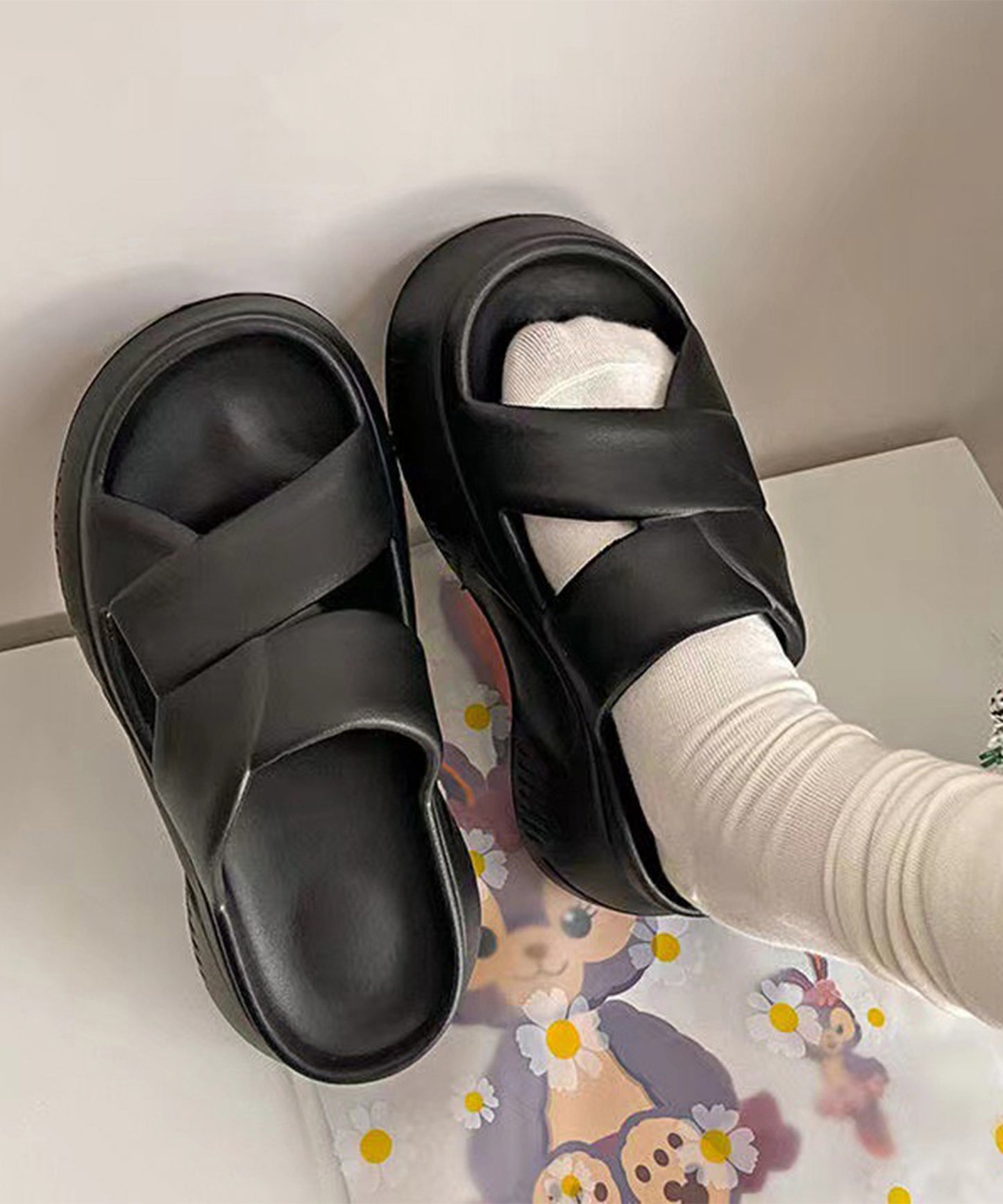 クロスデザイン EVA ボリューム 厚底 サンダル