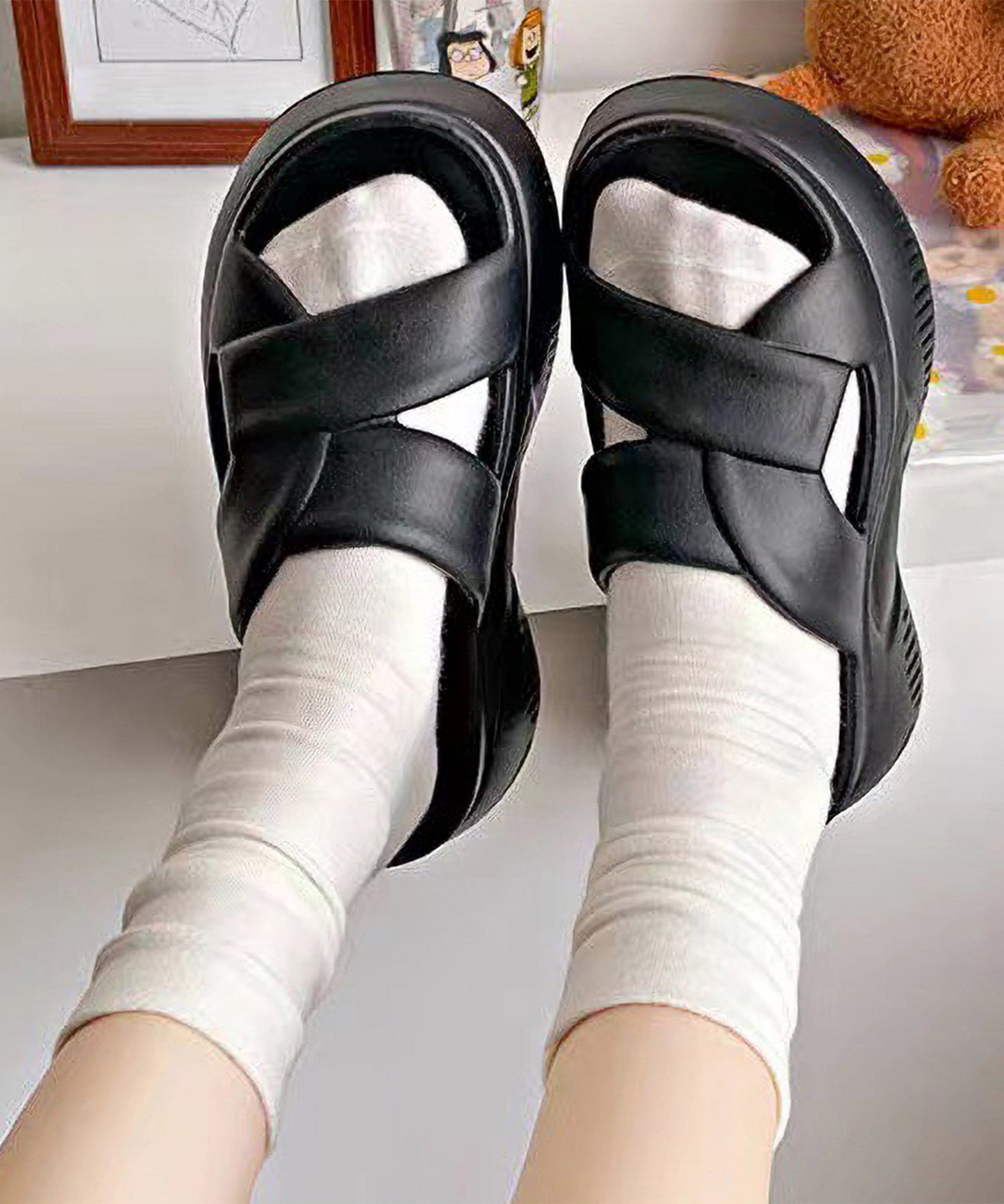 クロスデザイン EVA ボリューム 厚底 サンダル