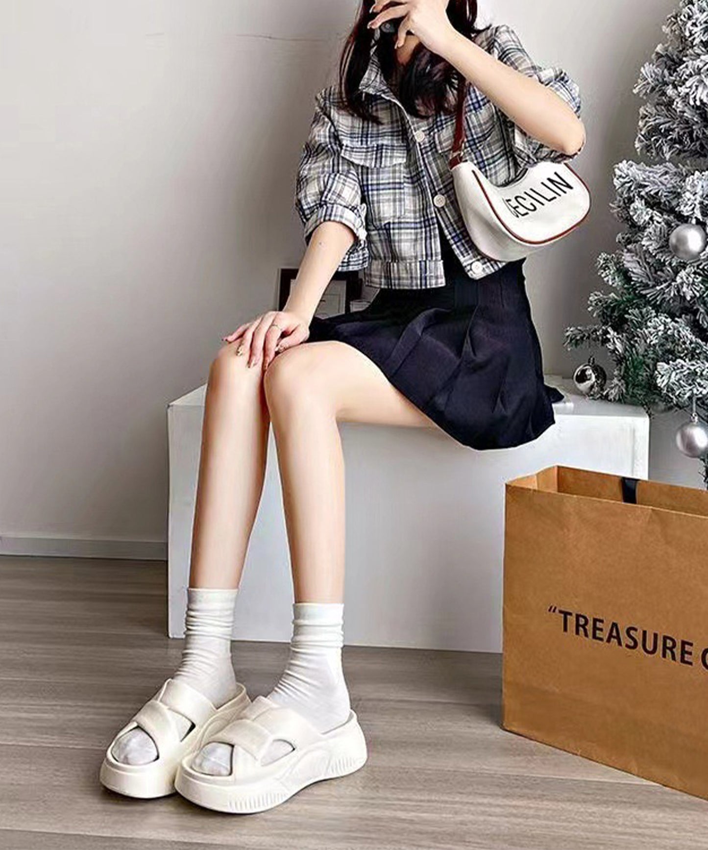 クロスデザイン EVA ボリューム 厚底 サンダル