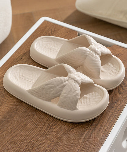 ツイスト クロスデザイン EVA 厚底 スライド サンダル