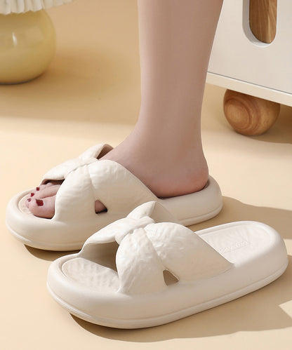 ツイスト クロスデザイン EVA 厚底 スライド サンダル