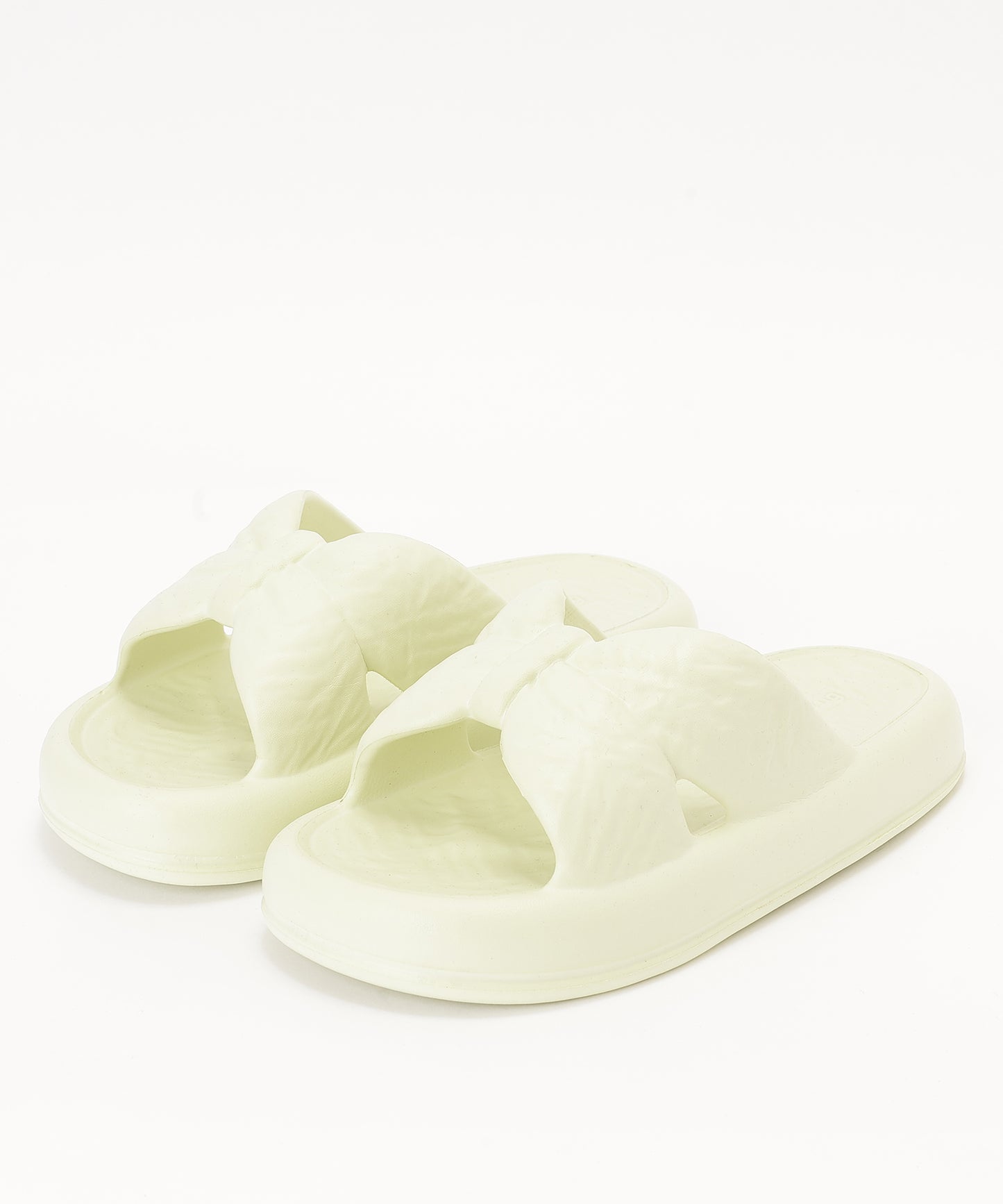 ツイスト クロスデザイン EVA 厚底 スライド サンダル