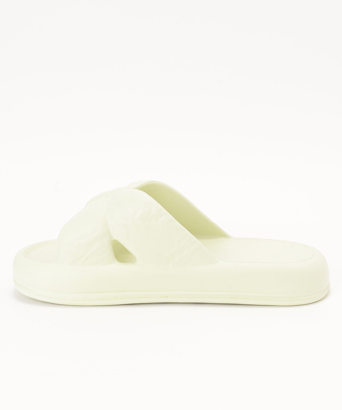 ツイスト クロスデザイン EVA 厚底 スライド サンダル