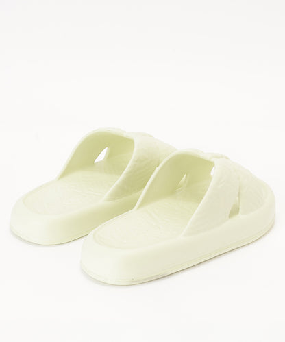 ツイスト クロスデザイン EVA 厚底 スライド サンダル