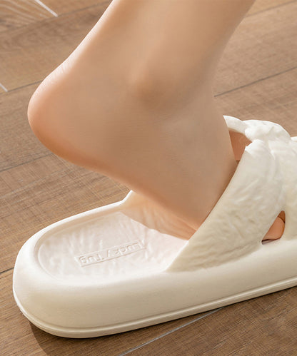 ツイスト クロスデザイン EVA 厚底 スライド サンダル