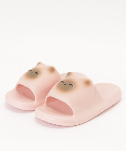 ねこ フェイス EVA スライド 厚底 サンダル