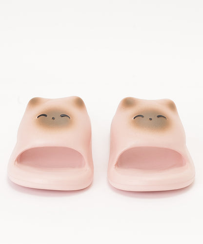 ねこ フェイス EVA スライド 厚底 サンダル