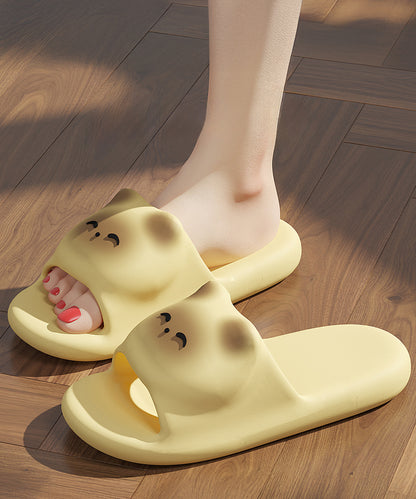 ねこ フェイス EVA スライド 厚底 サンダル