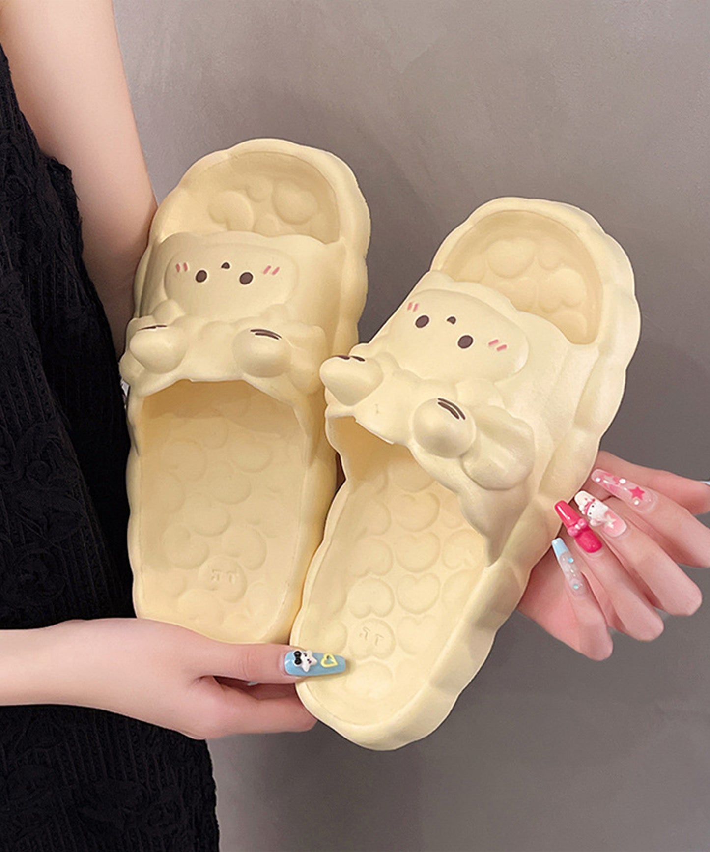 ヒツジ フェイス EVA スライド 厚底 サンダル