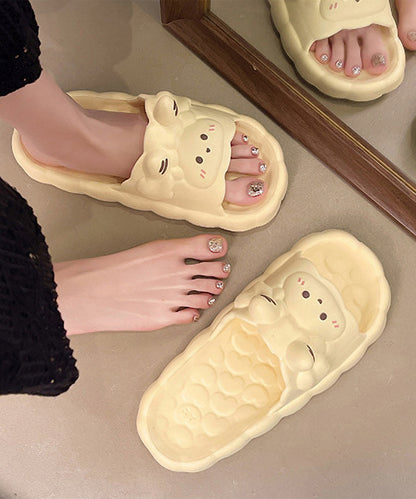 ヒツジ フェイス EVA スライド 厚底 サンダル