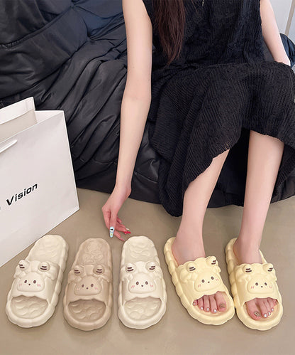 ヒツジ フェイス EVA スライド 厚底 サンダル